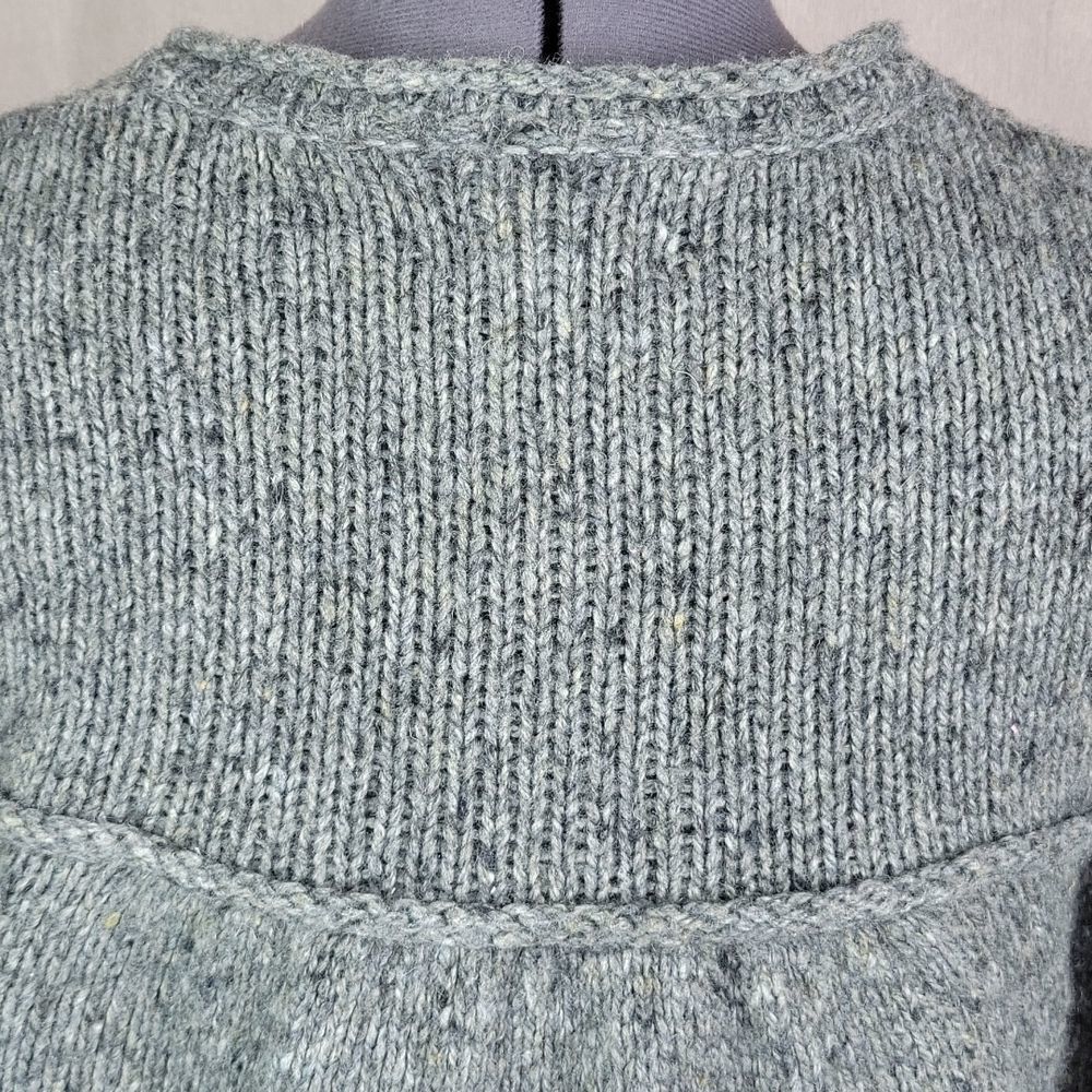 ANGIE Women's Black and Gray Wool Sweater Jacket Large - Picture 6 of 8